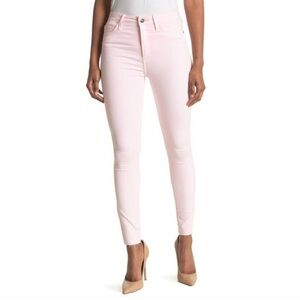 Sam Edelman Pink High-Rise Skinny Ankle Raw Hem Stiletto Jeans Size 4